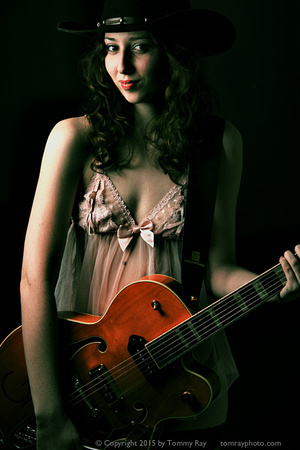 Bridal Boudoir— Gretsch Guitar and Cowboy Hat